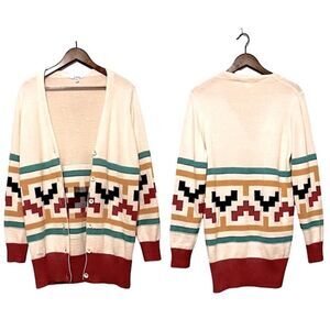 UO UK SUPREMEBEING England Pendleton-esque Longline Cardigan Sweater Large